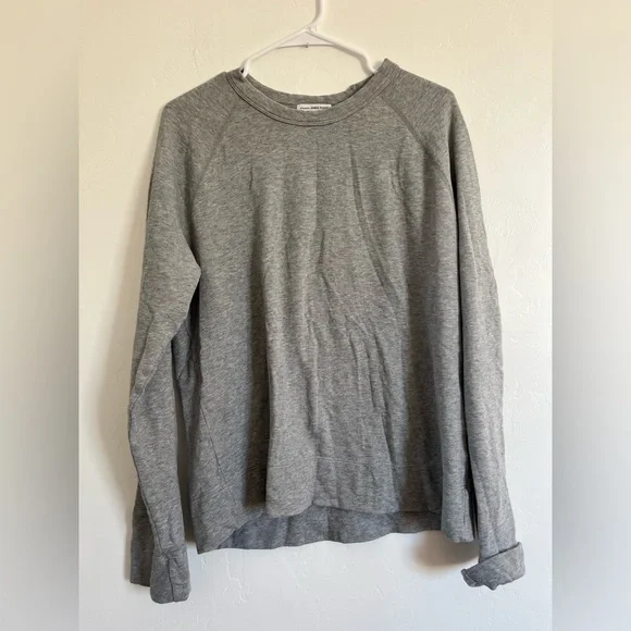 James Perse Vintage French Terry Heather Grey Sweatshirt 1/Small - Picture 4 of 12